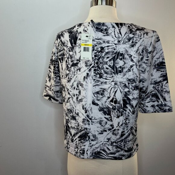 KIIND OF Women's Ghost White Foliage Gracie Stretch Top - Size Medium - NWT $69 - Picture 4 of 4